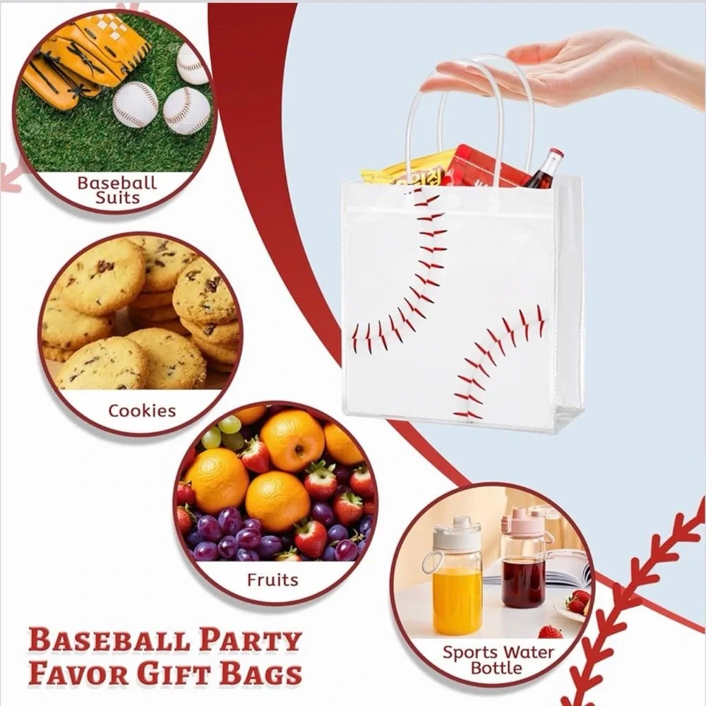 Baseball Themed Party Favor Bags 20 Count Pack